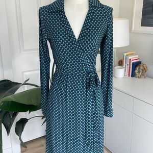 Tommy Hilfiger Wrap Dress (Navy and Green, 4)